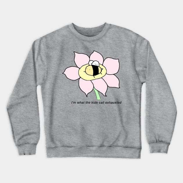 Tired Bee Crewneck Sweatshirt by badlydrawneverything